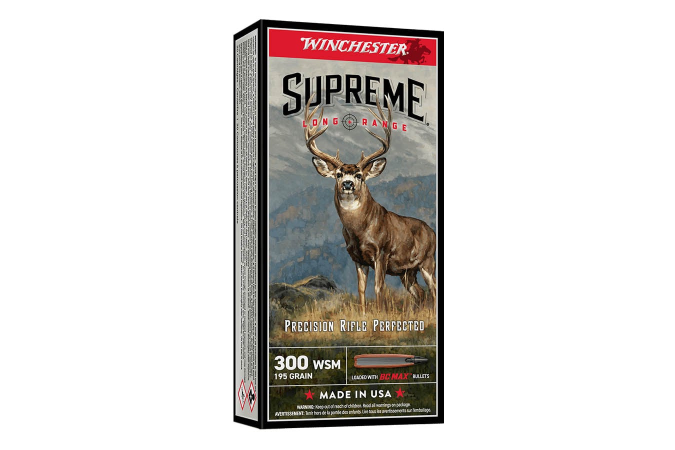 Winchester 300 WSM 195gr BC MAX Supreme Long Range 20/Box